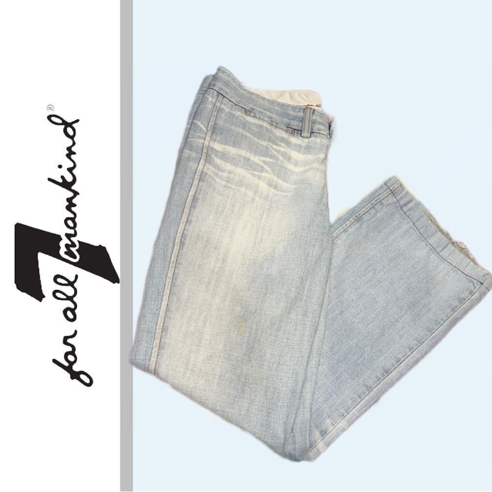 7 For All Mankind by‎ Jerome Dahan Women’s Light Mid-Rise Flared Jeans - Size 29